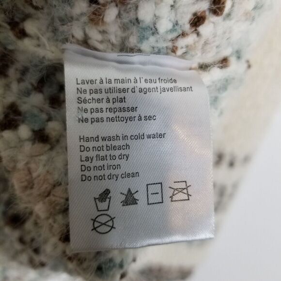 Charlie B Women Textured Fizzy Cardigan Sweater Sz L Beige Long Open Front Cozy - Picture 7 of 7